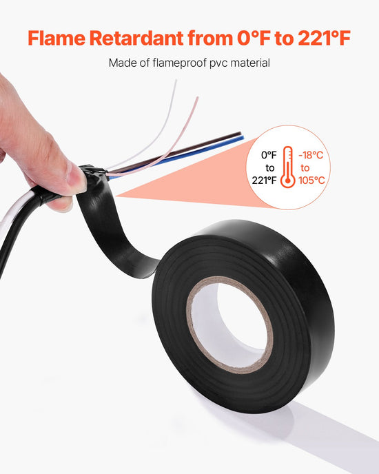 10 Rolls Electrical Tape PVC Insulating Tamp Adhesive Wire